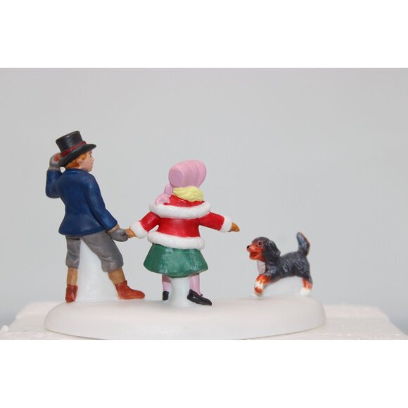 Dept 56 Dickens Village - Playing with a Puppy - Picture 3 of 5